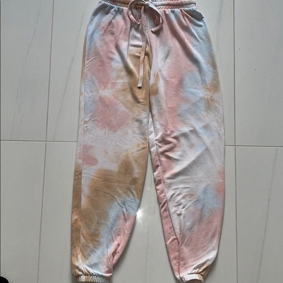 Audrey 3+1 Pants - Lightweight Tie Dye Multi Color Joggers Size S